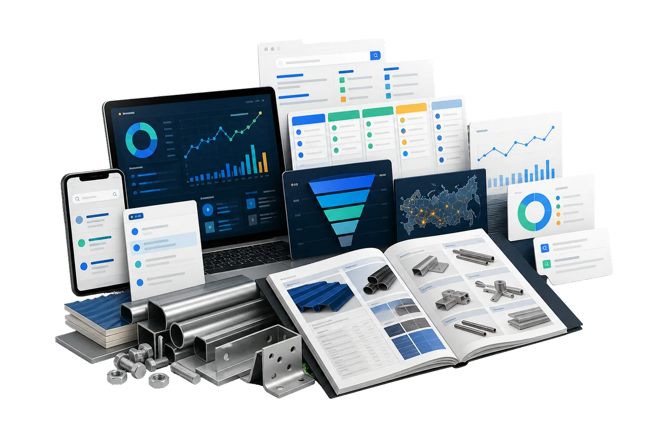Веб-студия, digital-агентство, сайт, CRM, реклама, аналитика и B2B-каталог
